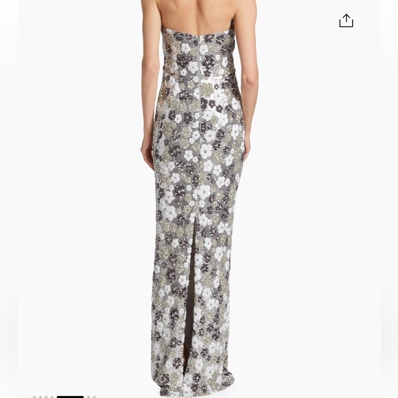 Marchesa Notte silver gown - Picture 4 of 9